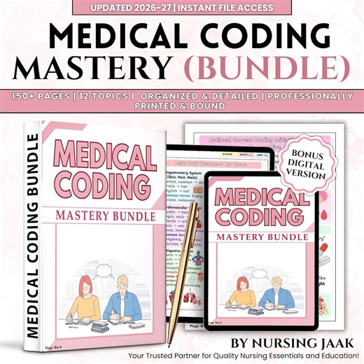 Medical Coding Physical Book | ICD-10 CPT Study Guide | Anatomy & Medical Terminology | Nursing Medical Students | Free Nurse Gift - Etsy Canada