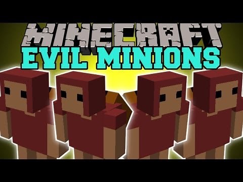 Minecraft: EVIL MINIONS (MINING, CHOP TREES, CARRY ANIMALS) Minions Mod Showcase
