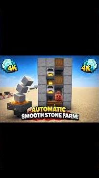 How to make Automatic Smooth Stone Farm in Minecraft (Pocket Edition/Bedrock)#minecraftredstone