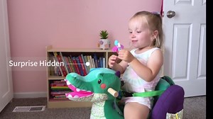 labebe Child Rocking Horse Toy, Stuffed Animal Rocking Horse, Green Crocodile Plush Rocker Toy for Kid 6 Month -3 Years, Wooden Rocking Horse Chair/Rocker/Animal Ride on