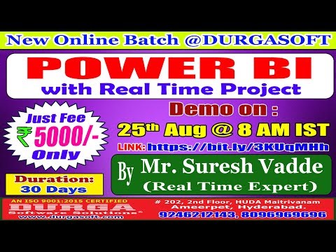 POWER BI Online Training @ DURGASOFT