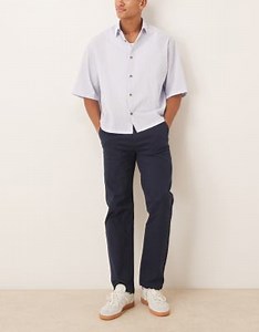 ASOS DESIGN straight chinos in navy | ASOS