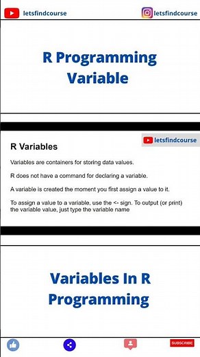 Variable In R Programming Language #rprogramming