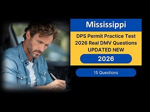 Mississippi DPS Permit Practice Test 2026 Real DMV 15 Questions and Answers