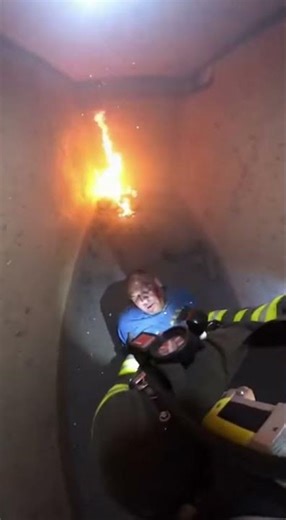 Heroic Fire Rescue – Firefighter Saves Life from Burning Building