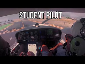 Student Pilot's First Take Off And Landing