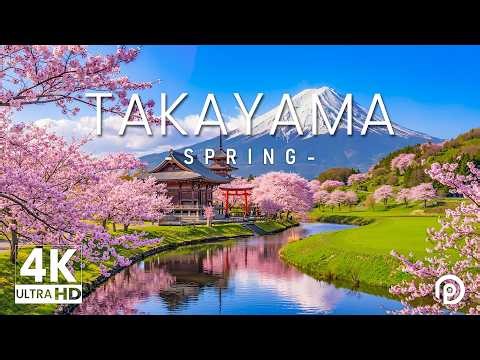 Takayama in Spring 4K - Relaxing Music With Beautiful Natural Landscape - 4K Video UHD