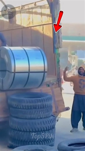 One Mistake = Disaster | Steel Coil Unloading 😱 #shorts