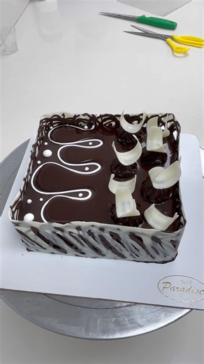 Amazing chocolate truffle square cake decorating ideas #viral #birthdaycake #squarecake #cakevideo