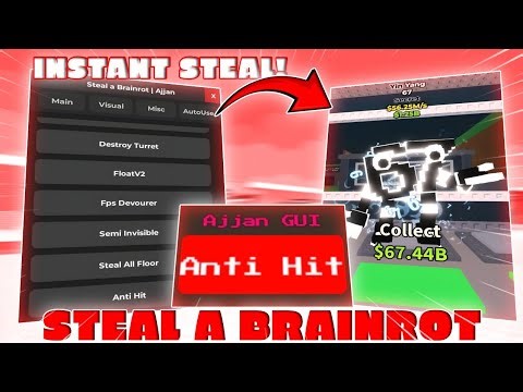 🔥Steal a Brainrot Script (NEW WORKING!) | 😱Instant Steal + Anti-Hit + Noclip + Tp Base *NO KEY*🔮