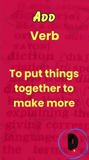 Add Word Meaning | English Vocabulary for Beginners & ESL