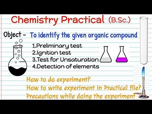 Chemistry practical B.Sc | Identification of organic compound | How to write practical in file