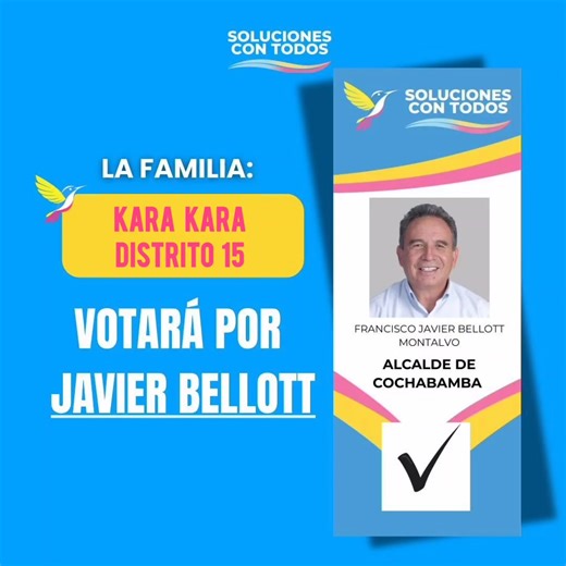 Aun puedes lograr el cambio para cochabamba y lograr vota para javier bellot. cocha necesita un cambio verdadero. #DISTRITO15 #KARAKARA