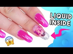 DIY Lava Nails with Liquid Inside?! Ahh So Weird! (⊹つ•۝•⊹)つ