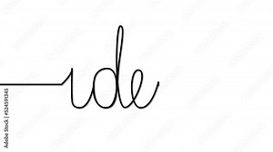 Idea word, hand writing self drawing animation. Luma matte, mask, alpha channel. Text, lettering, inscription.