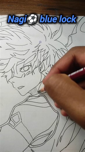 how to draw nagi from blue lock || #short #viral
