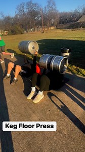 The keg floor press is an excellent compound exercise that builds strength in the chest, shoulders, and triceps while improving stability and core engagement. #beastcamptraining #kegworkout #lawenformenttraining #nobitchfibers #stabilitytraining | Beast Camp Training | Facebook