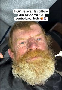 Le SDF est revenu au salon à cause de la canicule ! #coiffeur #coiffure #barber #teinture #canicule