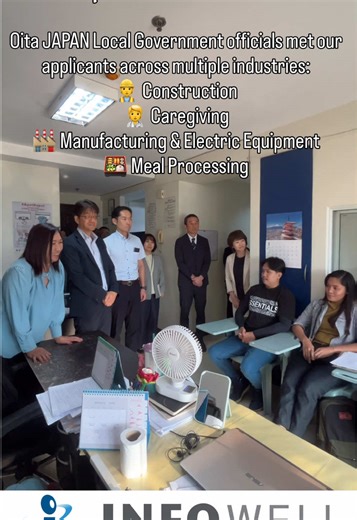 Oita Japan Local Government officials met our applicants across multiple industries: 👷 Construction 🧑‍⚕️ Caregiving 🏭 Manufacturing & Electric Equipment 🍱 Meal Processing We were honored to present our operations and recruitment process — built on transparency, compliance, and care for our kababayan. ✔ Multiple employer meetings in Japan already confirmed ✔ Strong demand across industries ✔ Real opportunities waiting This moment represents pride, partnership, and a future being built — toget