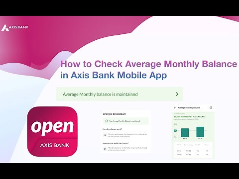 How to Check Average Monthly Balance in Axis Bank Mobile App | Simple Guide