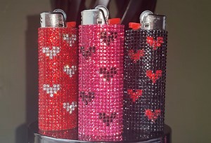 Rhinestone Mini Hearts Lighters - Etsy