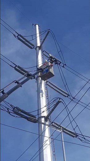 Transmission line maintenance, installation of jumper loop bypass Conductor #transmissionline