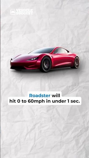 Tesla Roadster 0-60mph in Less Than 1 Second #teslaroadster