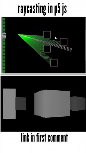 raycasting and 3d raycast rendering in p5.js | JavaScript | BLACK BOARD