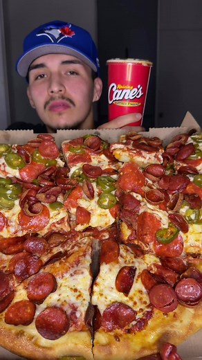 Have a big slice of the most underrated pizza out there 🍕 @Little Caesars #viral #foodie #mukbang #asmr #fyp