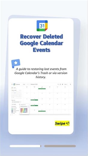Restore Deleted Google Calendar Events Easily! #googlecalendar #filerecovery