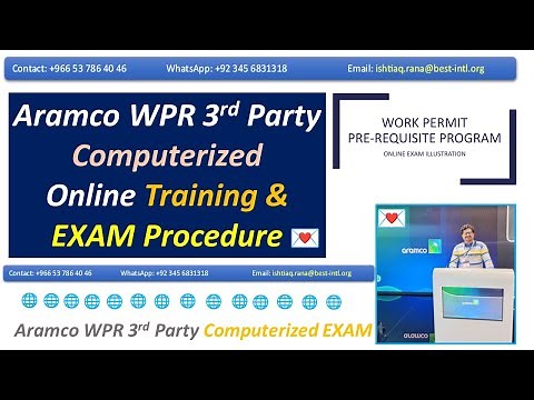 Saudi Aramco Work Permit Receiver (WPR) Online Training & Online EXAM