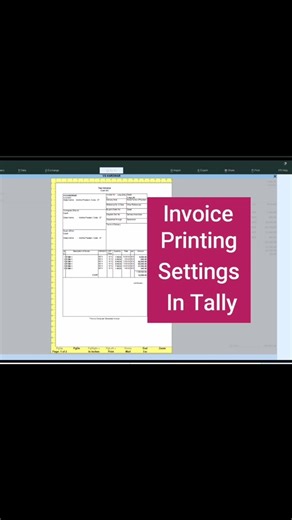 how to setup Invoice Printing settings in TallyPrime #tallysolutions #education