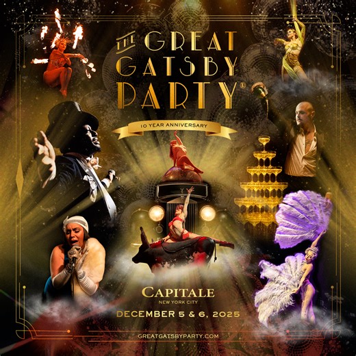 The Great Gatsby Party celebrates 10 dazzling years where it all began. Two unforgettable nights of elegance, spectacle, and celebration. Tickets on sale now — demand is high, availability is limited. | The Great Gatsby Party