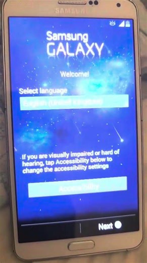 Samsung Galaxy Note 3 (Android 4.3) Welcome screen #shorts @Oltearandumbship37