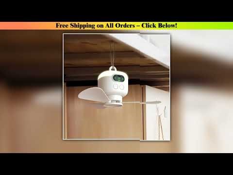 Portable Ceiling Fans 8000mAh Outdoor Camping Fan Tent Ventilator Cooler Rechargeable Electric Fan