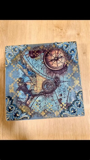 Turning a basic table riser into a luxury masterpiece using decoupage #diy #decoupage #craft