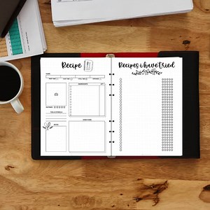 Weekly Meal Planner and Grocery List Template Printable,recipe Page Bullet Journal A5,food Tracker Journal,daily Meal Log,kitchen Inventory - Etsy