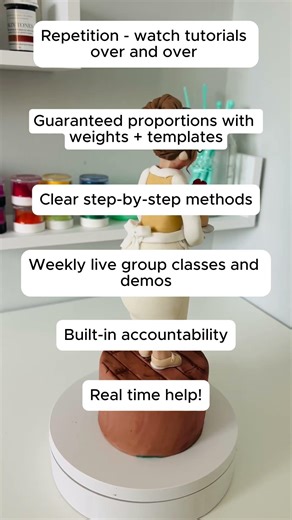 WATCH FULL VIDEO ☝️ Learn How To Make Fondant Figures#Fondanttutorial #cakedecorating #fondanttopper