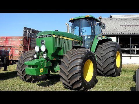 John Deere 4955 at work in the stack and in the field | Full video