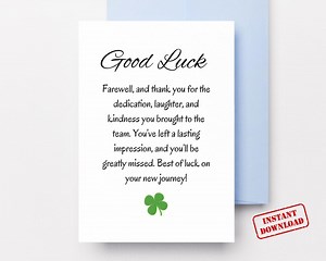 Printable Coworker Going Away Card: Farewell Message (instant Download) - Etsy