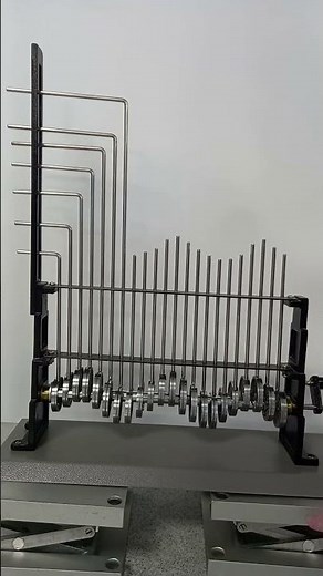 Transverse and longitudinal waves demo! #physics