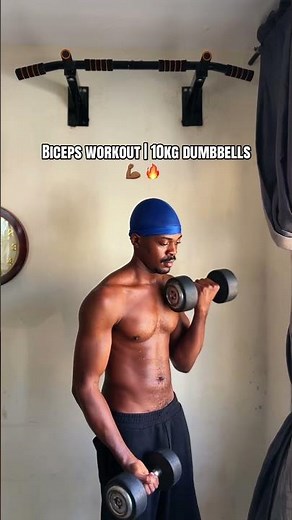 Biceps Workout at Home (10kg Dumbbells Only) 💪🔥