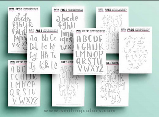 30  FREE Lettering Worksheets: Print & Start Practicing!