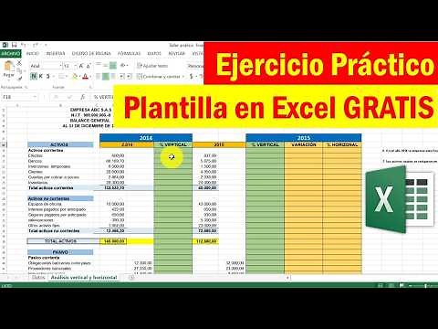 Análisis Horizontal del BALANCE GENERAL (plantilla Excel GRATIS)