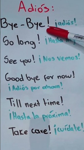 6️⃣ Ways to Say Goodbye (Formas de decir adiós)