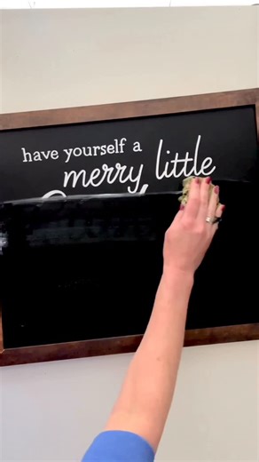 Karen on Instagram: "Probably time to switch to a new rag, but I’m kinda attached at this point. 😂 . It’s been awhile since I’ve done one of these magical erasing videos, so here we go! Not much else to say in today’s caption. I hope everyone’s having an awesome Monday. ❤️ . #letteringbykaren #letteringvideos #letteringreels #letteringvideo #letteringideas #chalkart #chalkboardart #chalkartist #haveyourselfamerrylittlechristmas"