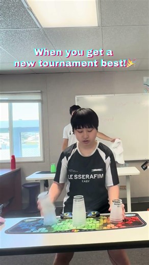 New tournament best!🎉 #sportstacking #cupstacking #tournament