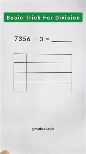 Basic Trick For Dividation #maths #shortsfeed #shorts #division #ytshorts