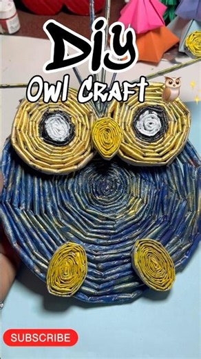 Paper Quilling Owl 🦉✨ #owlcraft #shortsviral #diy #craft #art #diycrafts #easycraft #papercraft