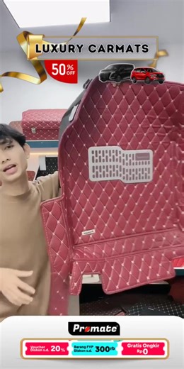 Karpet mobil tipe Costumfit 7D Mangkok fullcover sampai bagasi menyambung. 100% presisi dan garansi resmi. CO di live dapetin banyak bonusnya ! #Promate #Customfit #Fullcover #Presisi #KarpetMewah #Carmats #Otomotif